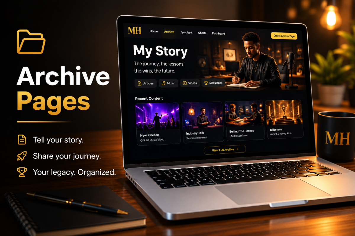 MediaHubHQ Archive pages preview